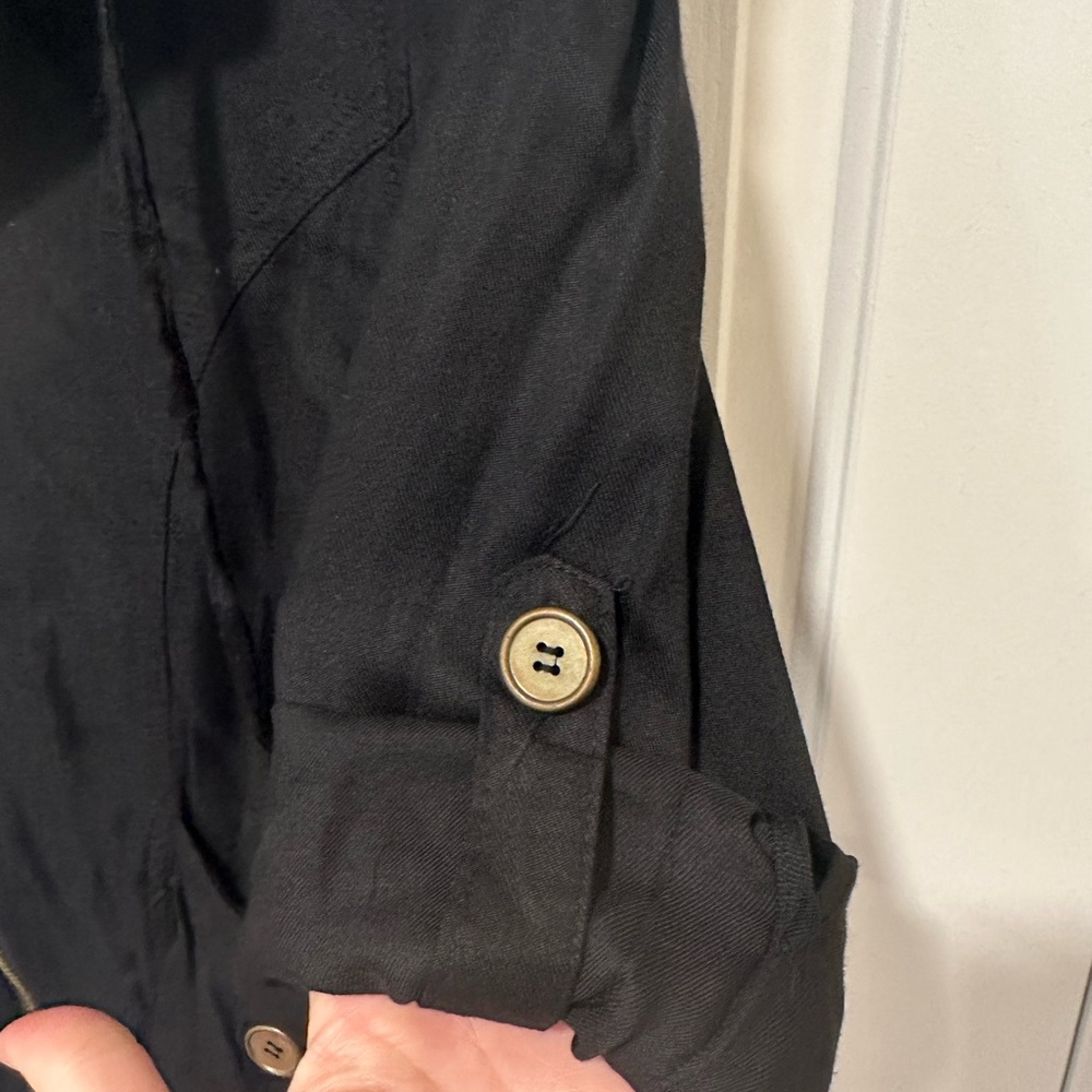 Lightweight Bomber style Jacket - Black, Size Small - Picture 4 of 6